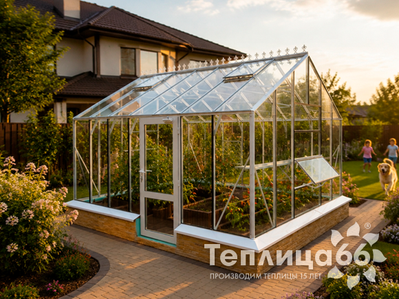 Теплица botanik Maximum под стекло, ширина 3,6 м. (калькулятор)
